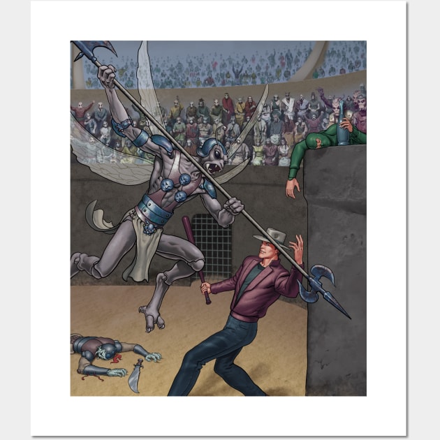 Duke LaGrange "Pit Fighting" Cover Wall Art by starwheelbooks